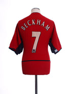 2002-04 Manchester United Nike Home Shirt Beckham #7 *Mint* XXL Football Shirt