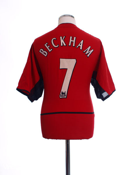 2002-04 Manchester United Home Shirt Beckham #7 L Football Shirt