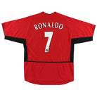 2002-04 Manchester United Home Shirt Ronaldo #7 L Football Shirt