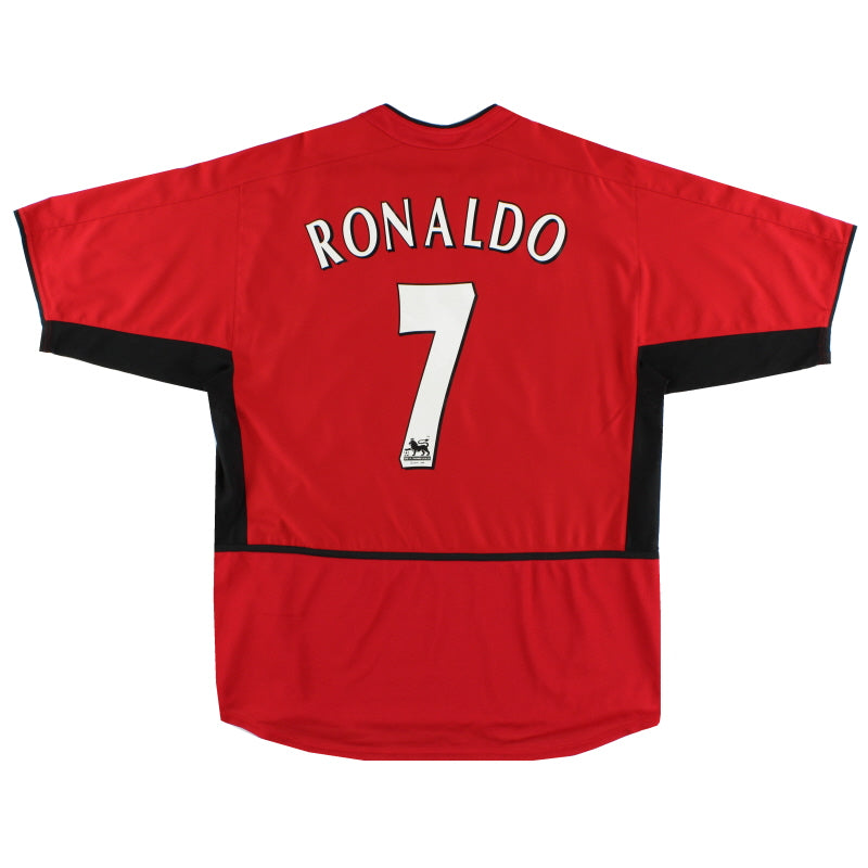 2002-04 Manchester United Home Shirt Ronaldo #7 L Football Shirt