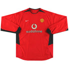 2002-04 Manchester United Nike Home Shirt L/S XL Football Shirt