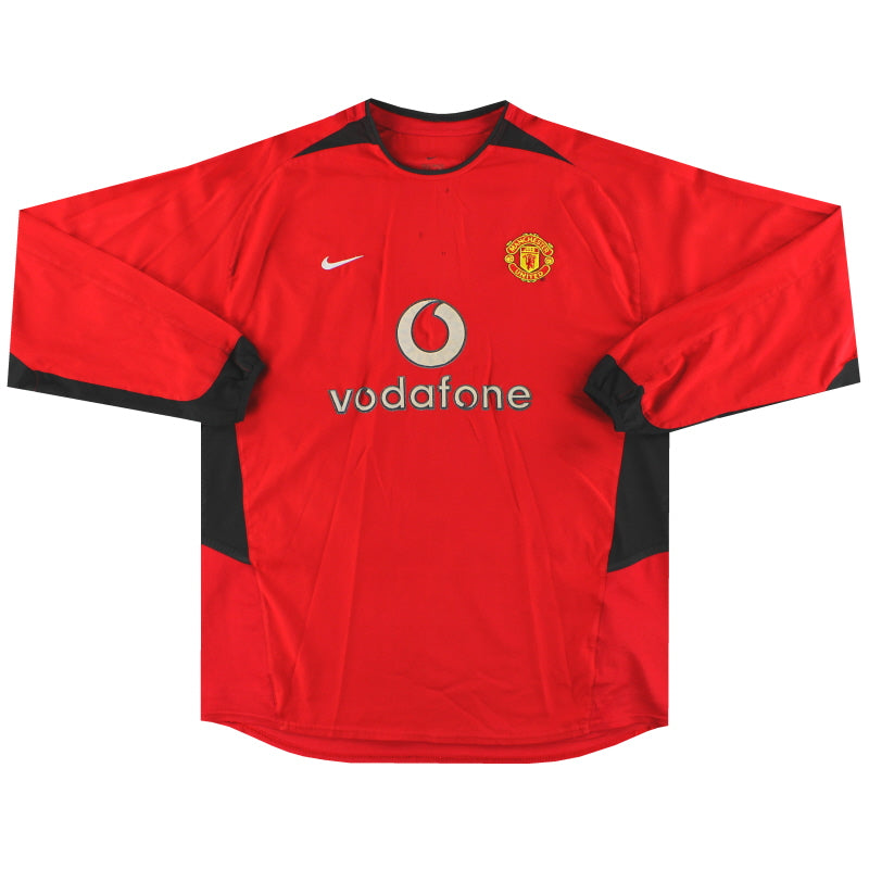 2002-04 Manchester United Nike Home Shirt L/S XL Football Shirt