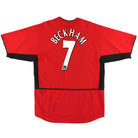 2002-04 Manchester United Nike Home Shirt Beckham #7 L.Boys Football Shirt