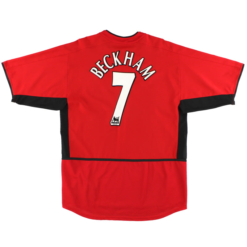 2002-04 Manchester United Nike Home Shirt Beckham #7 L.Boys Football Shirt