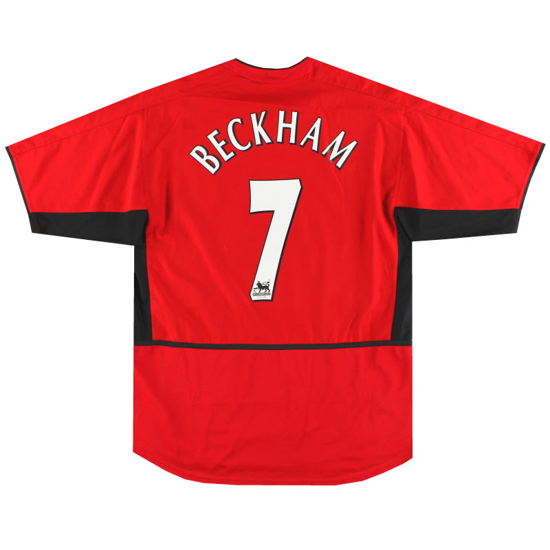 2002-04 Manchester United Nike Home Shirt Beckham #7 L Football Shirt