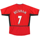 2002-04 Manchester United Nike Home Shirt Beckham #7 M.Boys Football Shirt