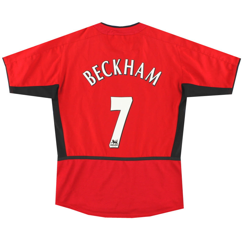 2002-04 Manchester United Nike Home Shirt Beckham #7 M.Boys Football Shirt