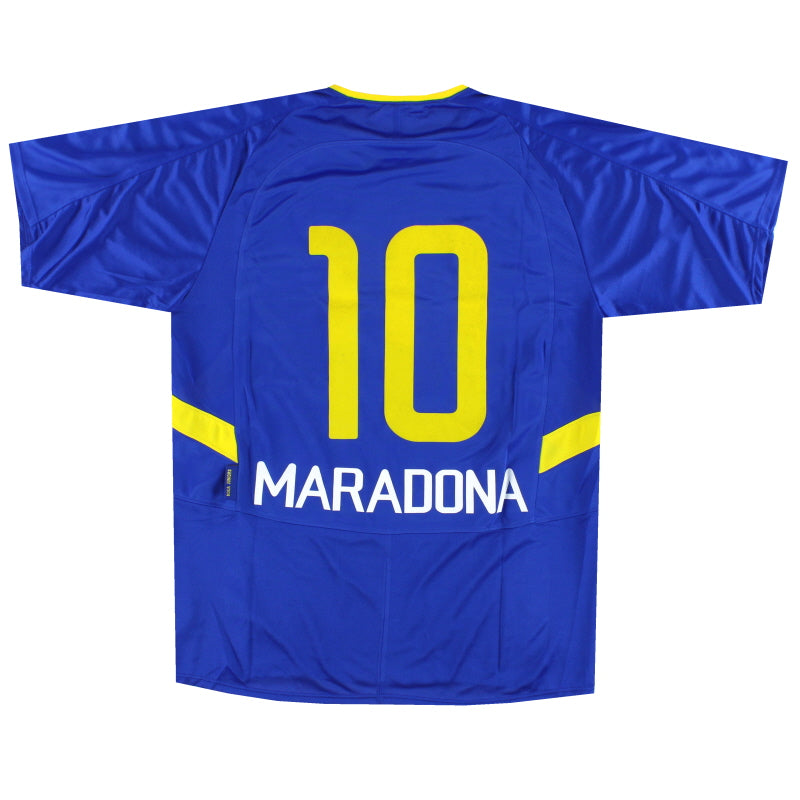 2003-04 Boca Juniors Nike Home Shirt Maradona #10 *As New* M Football Shirt