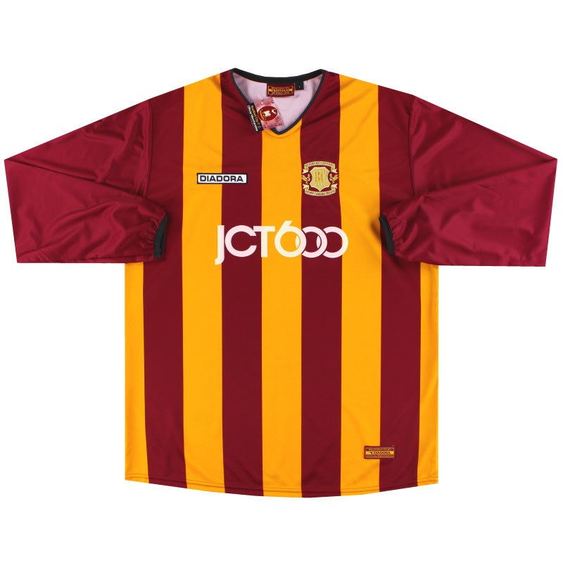 2003-04 Bradford City Diadora Centenary Home Shirt L/S *w/tags* L Football Shirt