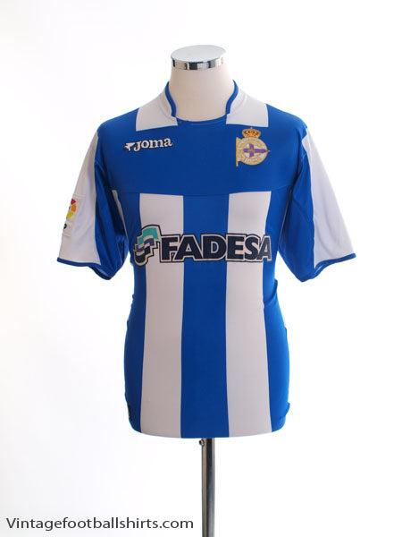 2003-04 Deportivo Home Shirt L Football Shirt