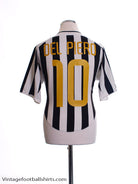 2003-04 Juventus Home Shirt Del Piero #10 M Football Shirt