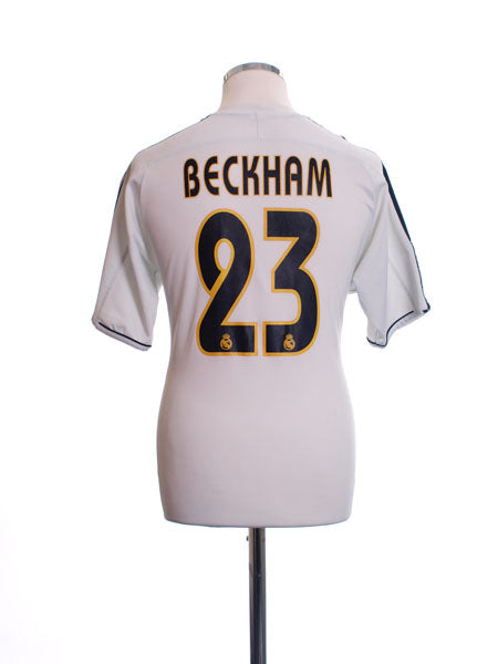 2003-04 Real Madrid Home Shirt Beckham #23 S Football Shirt