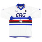 2003-04 Sampdoria Asics Away Shirt L/S L Football Shirt