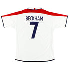 2003-05 England Home Shirt Beckham #7 XL Football Shirt