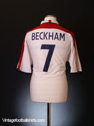 2003-05 England Home Shirt Beckham #7 L Football Shirt