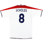 2003-05 England Umbro Home Shirt Scholes #18 XL Football Shirt