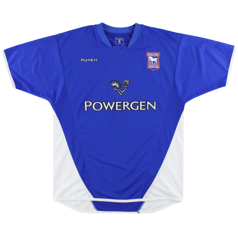 2003-05 Ipswich Punch Home Shirt *Mint* L Football Shirt