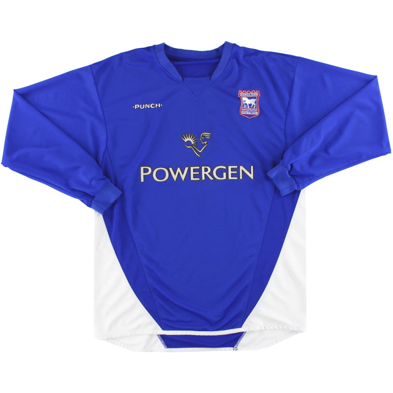 2003-05 Ipswich Punch Home Shirt #8 L/S L Football Shirt