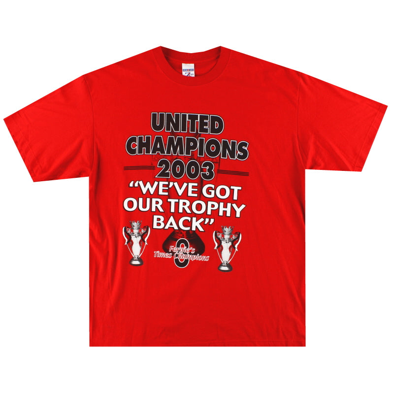 2003 Manchester United Champions Tee XL T-Shirt