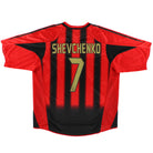 2004-05 AC Milan Home Shirt Shevchenko #7 XL Football Shirt