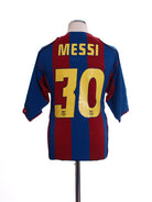 2004-05 Barcelona Home Shirt Messi #30 XL Football Shirt