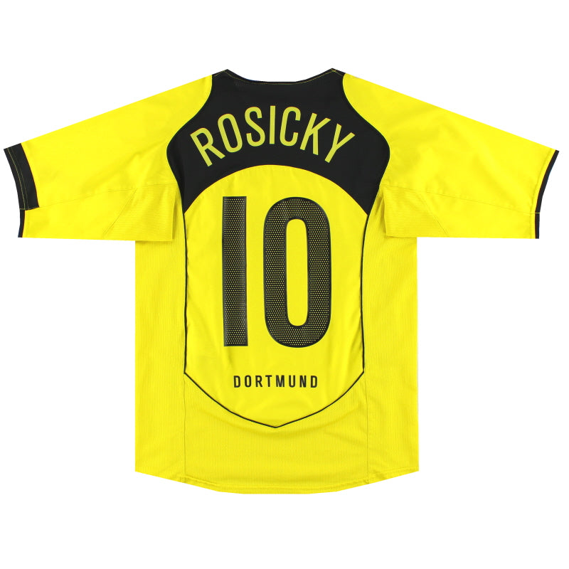 2004-05 Borussia Dortmund Nike Home Shirt Rosicky #10 *Mint* S Football Shirt