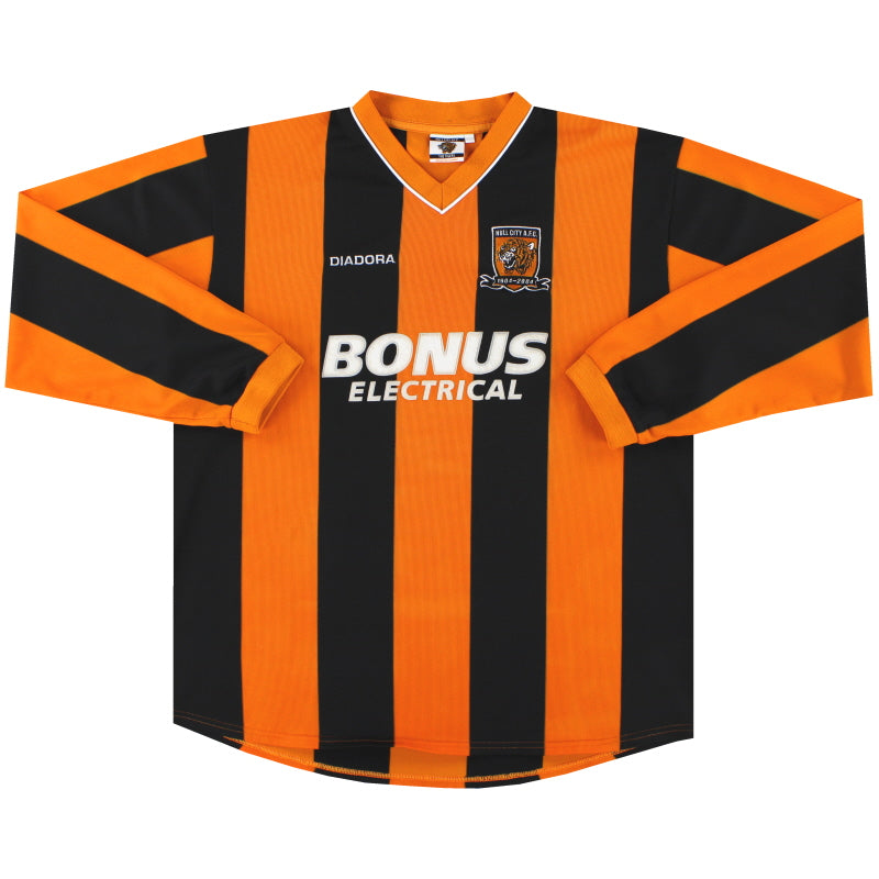 2004-05 Hull City Diadora Centenary Home Shirt L/S XL Football Shirt