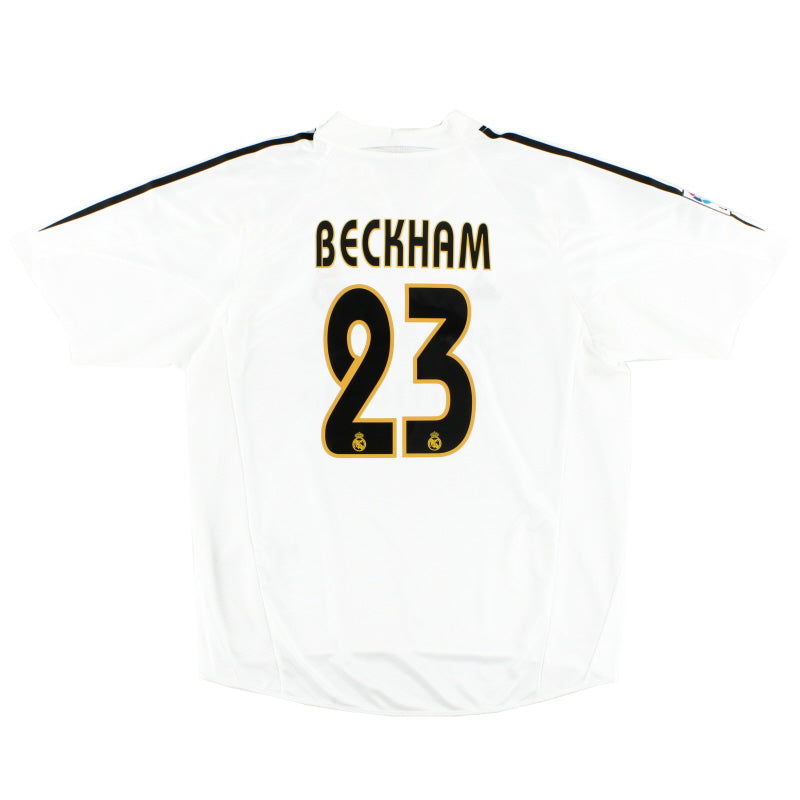 2004-05 Real Madrid adidas Home Shirt Beckham #23 XXL Football Shirt