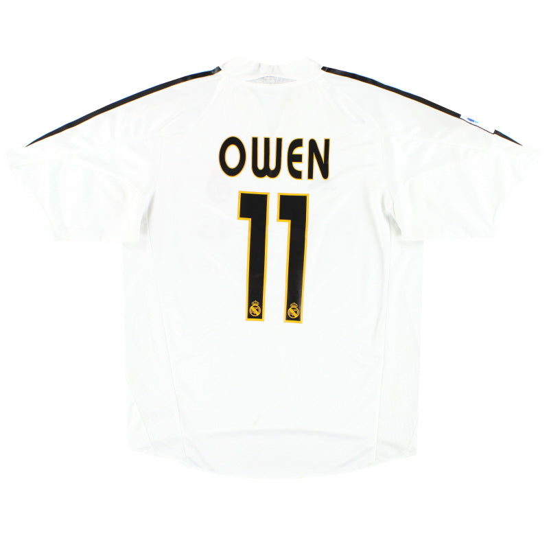 2004-05 Real Madrid adidas Home Shirt Owen #11 L Football Shirt