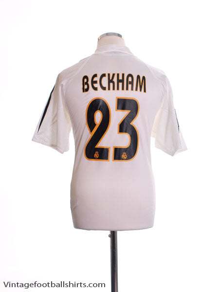 2004-05 Real Madrid Home Shirt Beckham #23 XL Football Shirt