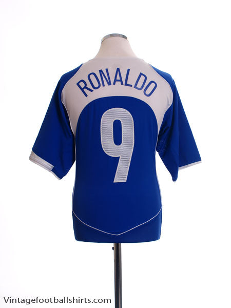 2004-06 Brazil Away Shirt Ronaldo #9 *As New* L Football Shirt