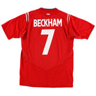 2004-06 England Away Shirt Beckham #7 S Football Shirt