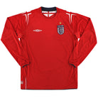 2004-06 England Umbro Away Shirt L/S XL Boys Football Shirt