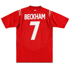 2004-06 England Umbro Away Shirt Beckham #7 L.Boys Football Shirt