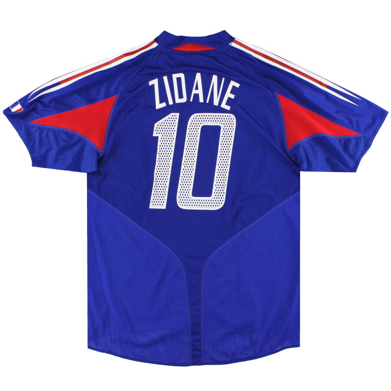 2004-06 France adidas Home Shirt Zidane #10 L Football Shirt