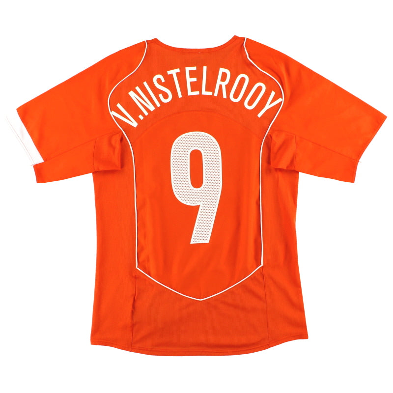 2004-06 Holland Home Shirt v.Nistelrooy #9 S Football Shirt