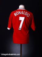 2004-06 Manchester United Home Shirt Ronaldo #7 L Football Shirt