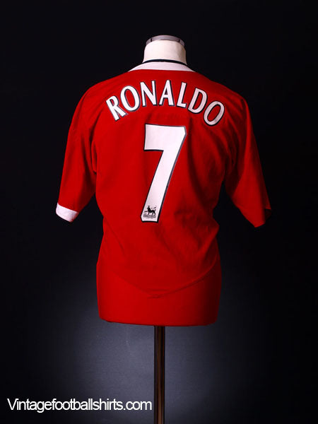 2004-06 Manchester United Home Shirt Ronaldo #7 L Football Shirt