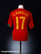 2004-06 Portugal Home Shirt C.Ronaldo #17 L Football Shirt