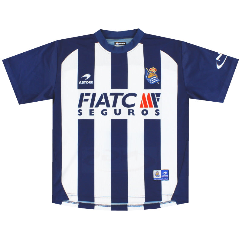 2004-06 Real Sociedad Home Shirt L.Boys Football Shirt