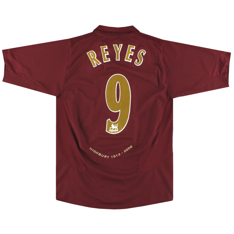 2005-06 Arsenal Nike Commemorative Highbury Home Shirt Reyes #9 M Football Shirt