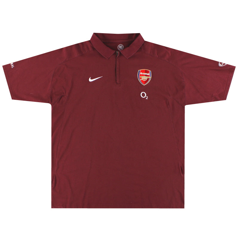 2005-06 Arsenal Nike 1/4 Zip Polo Shirt XXL Polo Shirt