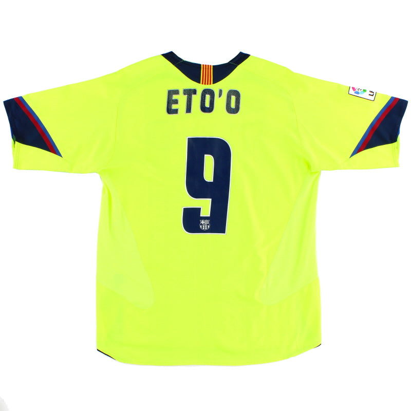 2005-06 Barcelona Away Shirt Eto'o #9 L Football Shirt