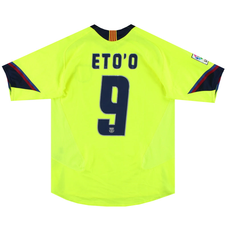 2005-06 Barcelona Nike Away Shirt Eto'o #9 *Mint* M Football Shirt