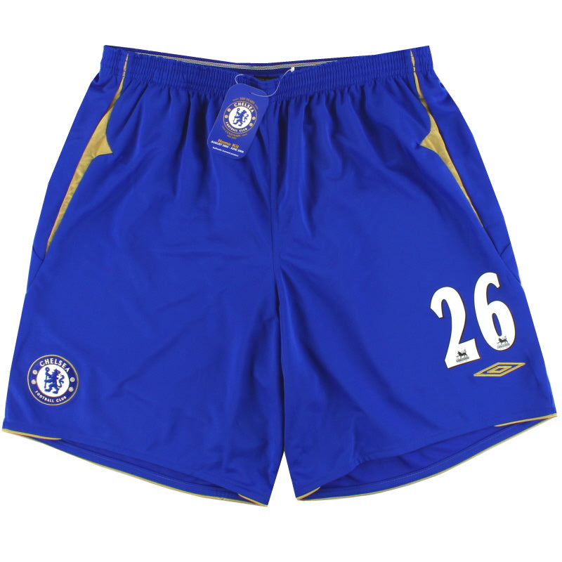 2005-06 Chelsea Umbro Centenary Home Shorts #26 *w/tags* XXL Football Shorts