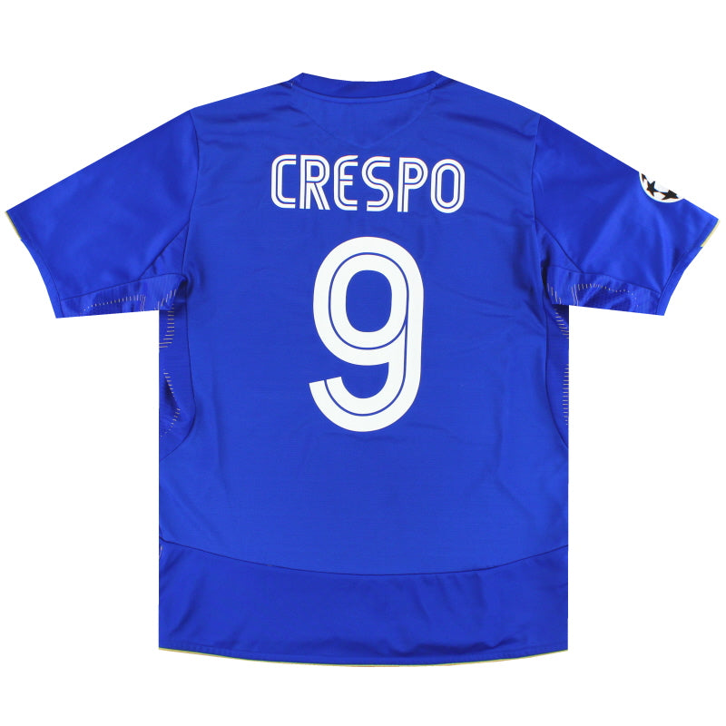 2005-06 Chelsea Umbro Centenary CL Home Shirt Crespo #9 L Football Shirt