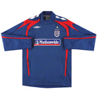 2005-06 England Umbro 1/4 Zip Training Top M Football Shirt