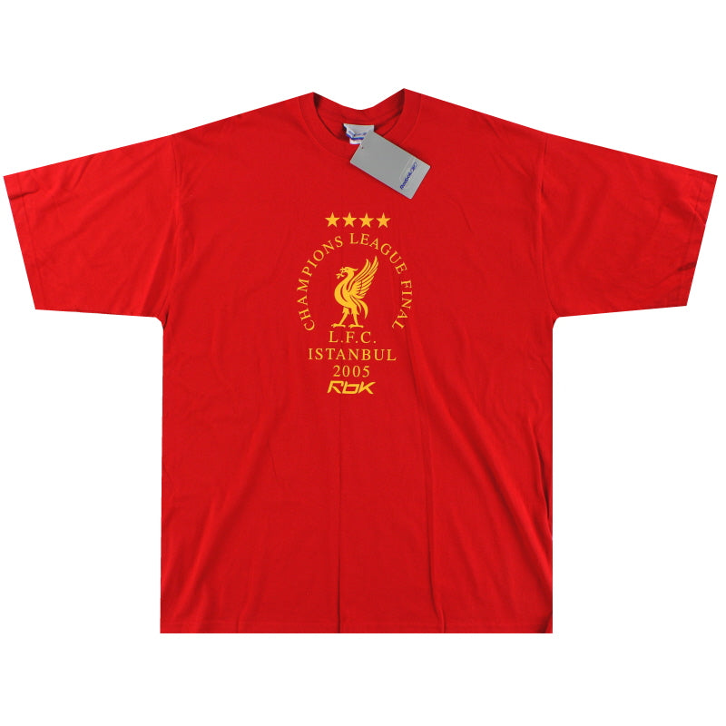 2005-06 Liverpool Reebok 'Champions League Final' Graphic Tee *w/tags* XL T-Shirt