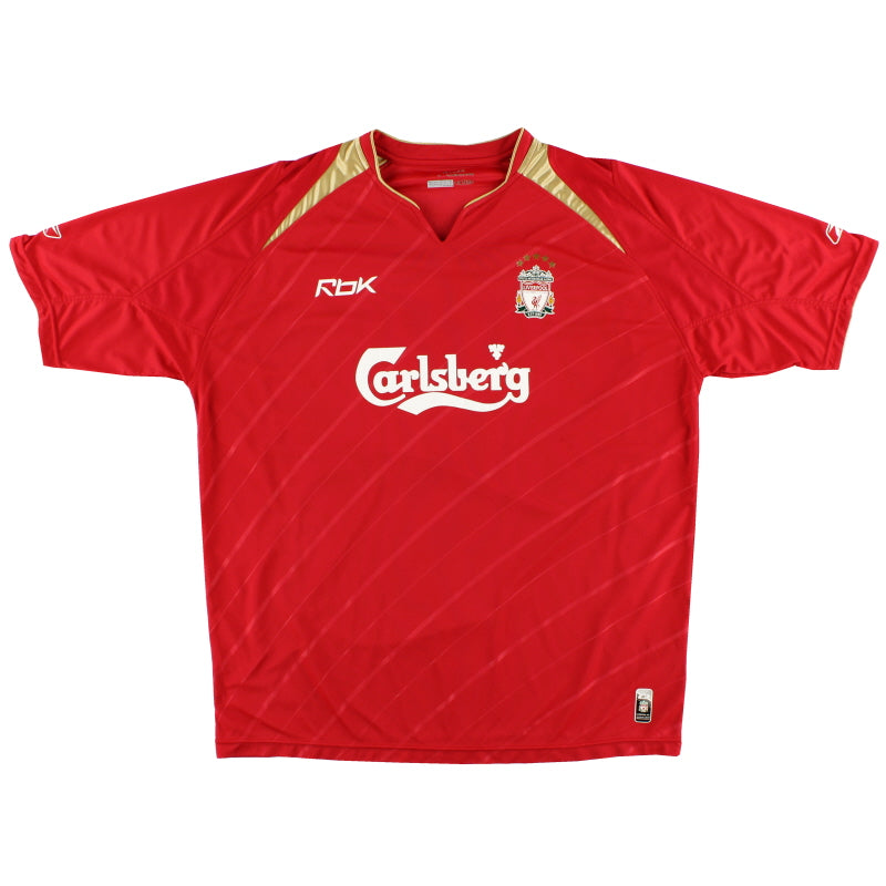 2005-06 Liverpool Reebok Champions League Home Shirt S Football Shirt