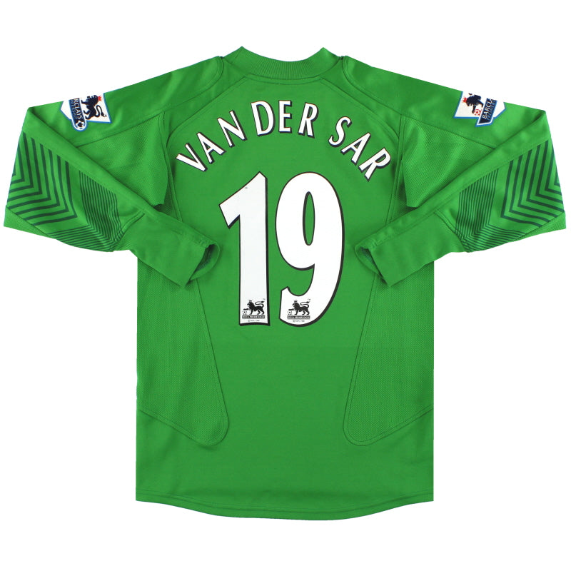 2005-06 Manchester United Nike Goalkeeper Shirt Van Der Sar #19 L.Boys Football Shirt